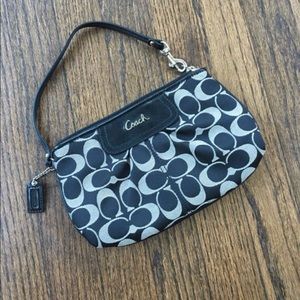 Black and Gray Coach Wristlet